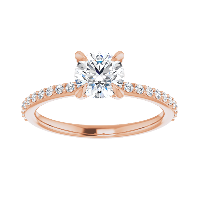 Pavé Solitaire Ring Roségold