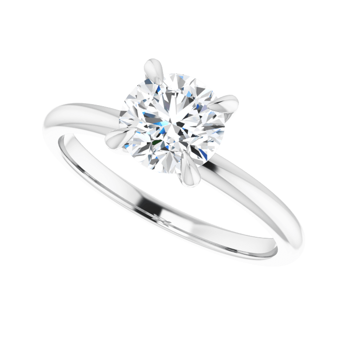 Solitaire Ring Weißgold