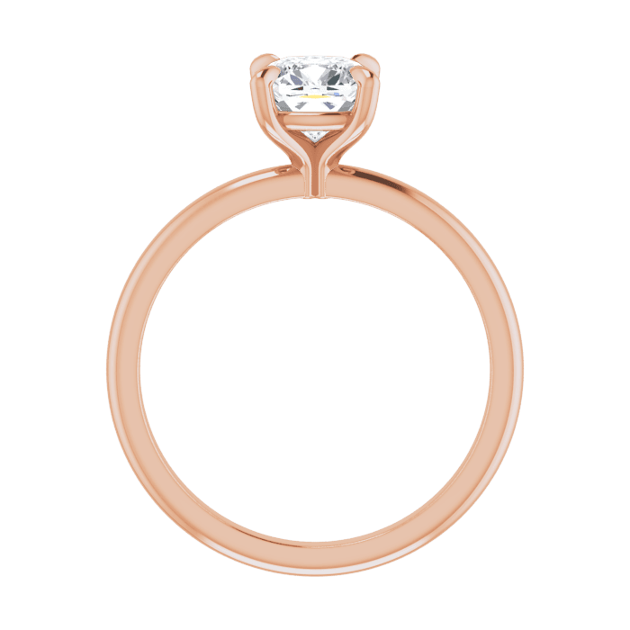 Cushion Solitaire Ring Roségold