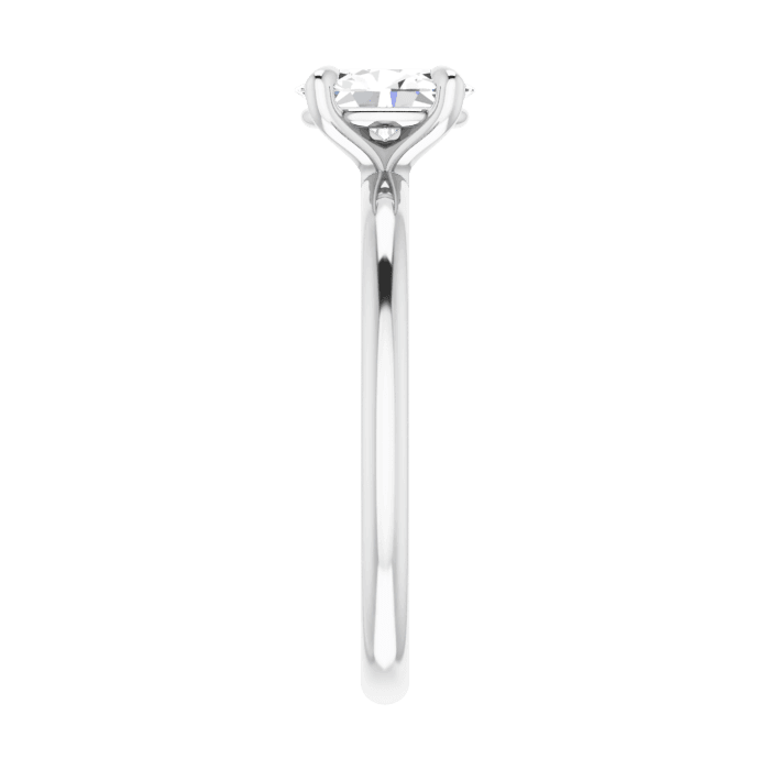 Oval Solitaire Ring White Gold