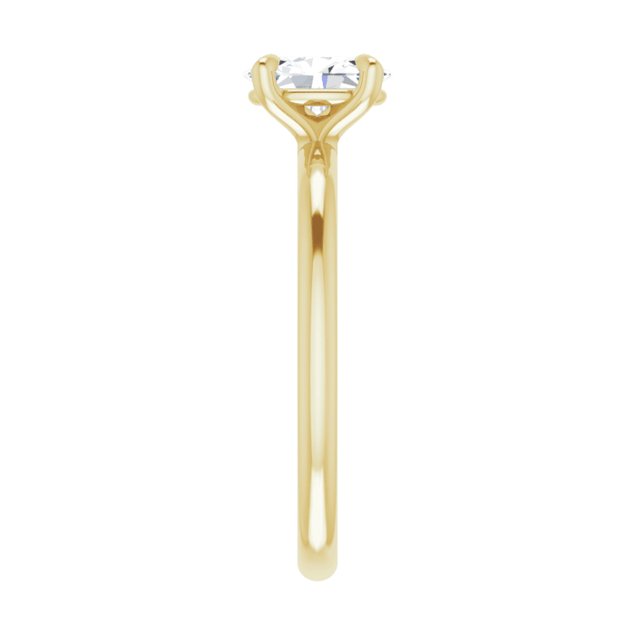 Oval Solitaire Ring Gelbgold