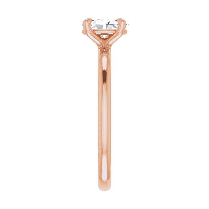 Oval solitaire ring rose gold