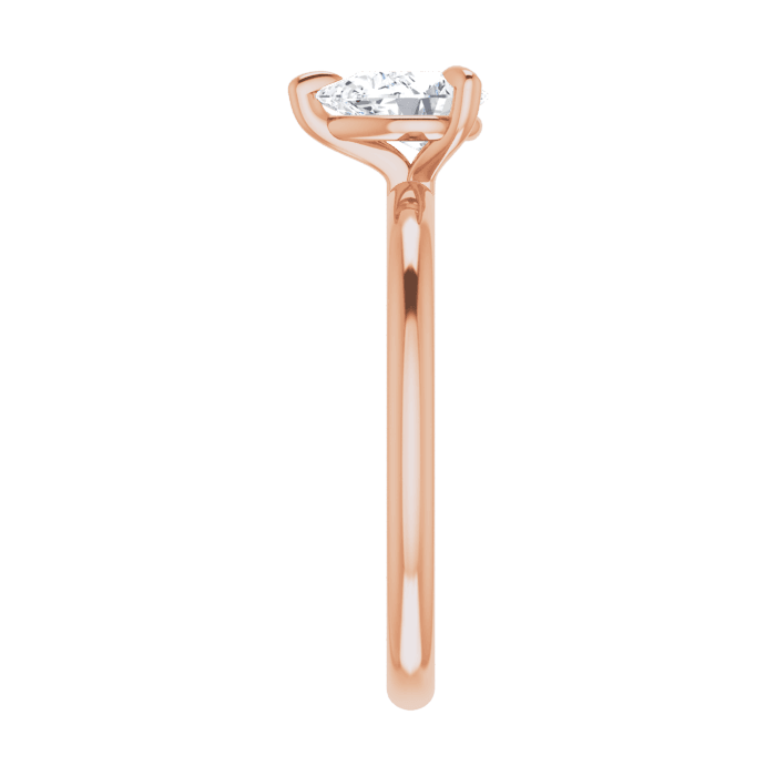 Pear solitaire ring rose gold