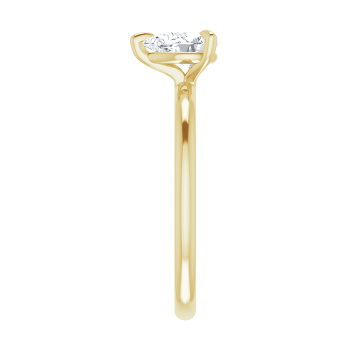 Tropfen Solitaire Ring Gelbgold