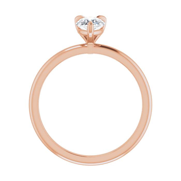 Pear solitaire ring rose gold