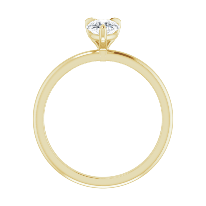 Tropfen Solitaire Ring Gelbgold