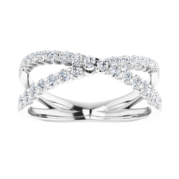 Criss-Cross Diamantring