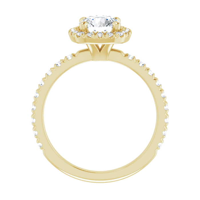 Halo Ring Gelbgold