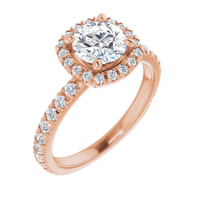 Halo Ring Roségold