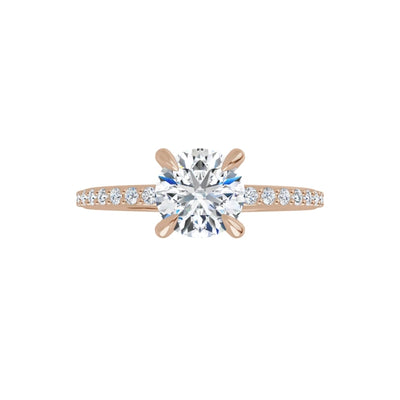 Pavé Solitaire Ring Roségold