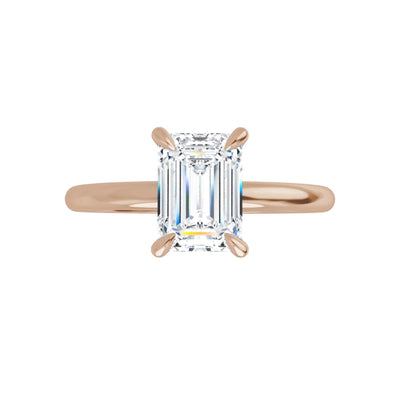 Emerald Solitaire Ring Roségold